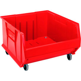 Mobile Hulk Container, 22-1/2"L x 23-7/8"W x 12"H, Red, Polypropylene