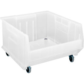 Mobile Hulk Container, 22-1/2"L x 23-7/8"W x 12"H, Clear, Polypropylene