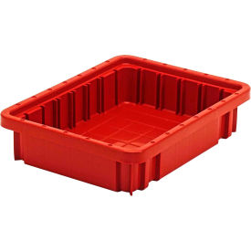 Dividable Grid Container, 10-7/8"L x 8-1/4"W x 2-1/2"H, Red, Polypropylene