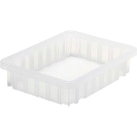 Dividable Grid Container, 10-7/8"L x 8-1/4"W x 2-1/2"H, Clear, Polypropylene