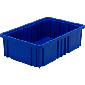Dividable Grid Container, 16-1/2"L x 10-7/8"W x 5"H, Blue, Polypropylene