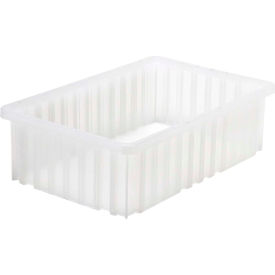 Dividable Grid Container, 16-1/2"L x 10-7/8"W x 5"H, Clear, Polypropylene