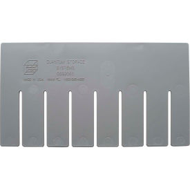 Short Divider, 8"L x 4"W x 2"H, Gray, Polyprolylene