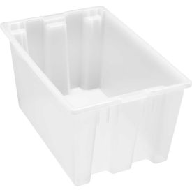 Stack & Nest Tote, 23-1/2"L x 15-1/2"W x 12"H, Clear, Polypropylene