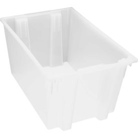 Stack & Nest Tote, 29-1/2"L x 19-1/2"W x 15"H, Clear, Polypropylene