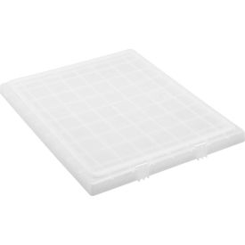 Stack & Nest Tote Clear Lid, Polyprolylene, 19-1/2"L x 15-1/2"W x 1"H