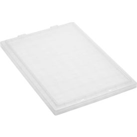 Storage Tote Clear Lid, Polyprolylene, 19-1/2"L x 13-1/2"W x 1"H