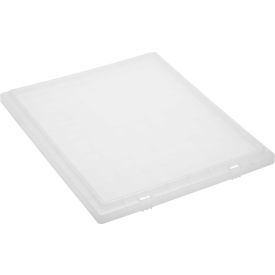 Stack & Nest Tote Clear Lid, Polypropylene, 23-1/2"L x 19-1/2"W x 1"H