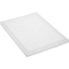 Stack & Nest Tote Clear Lid, Polypropylene, 23-1/2"L x 15-1/2"W x 1"H