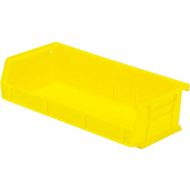 Ultra Series Hang & Stack Bin, 5-3/8"L x 11"W x 3"H, Yellow, Polypropylene, 3 Slots