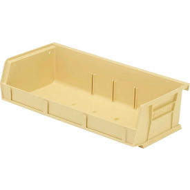 Ultra Series Hang & Stack Bin, 5-3/8"L x 11"W x 3"H, Ivory, Polypropylene, 3 Slots
