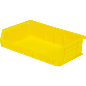 Ultra Series Hang & Stack Bin, 7-3/8"L x 11"W x 3"H, Yellow, Polypropylene, 3 Slots