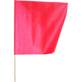 Reinforced Safety Flag, True Red, 24''x24''
