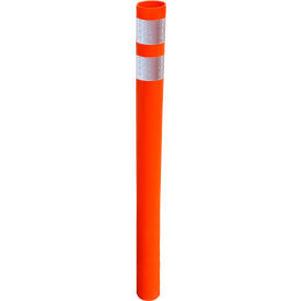 48" X 3" Reflective Reboundable Delineator, Round, Orange