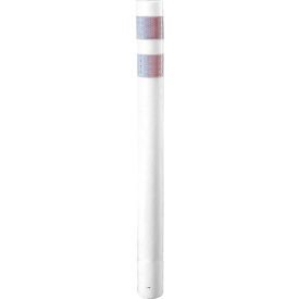 48" X 3" Reflective Reboundable Delineator, Round, White