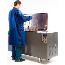 Industrial Ultrasonic Cleaner with Solution Filtration, Heated, Portable, 45 Gallons