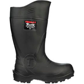 Knee Boot, Size 10, 15"H, Composite Toe, Chevron-Plus Outsole, Black