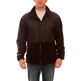 Fleece Jacket, Size Men's 2XL, Black