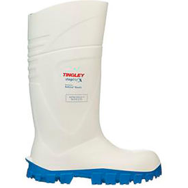 Men's Size 10, 15"H, Steel Toe, Cleated Outsole, White