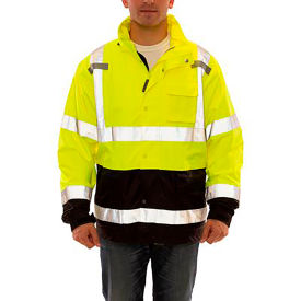 Icon LTE™ Jacket, Size Men's 5XL, Type R Class 3, Fluorescent Yellow, Green, Black