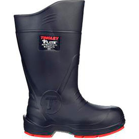 Flite Knee Boot, Size 15, 15"H, Composite Toe, Chevron-Plus Outsole, Blue with Red Sole
