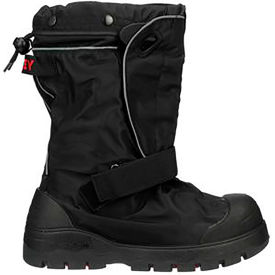Overshoe w/ Gaiter, XL Waterproof, Black with Red Soles