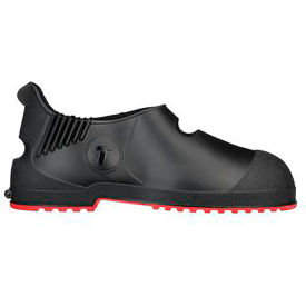 G2 PVC Overshoe, Size Medium, 5.5"H, Cleated Outsole, Black With Red Sole
