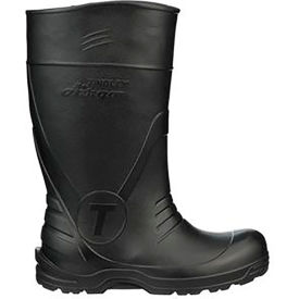 Ultra Lightweight Knee Boot, Men's Size 13, 15"H, Plain Toe, Cleated Outsole, Black