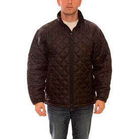 Quilted Insulated Jacket, Size Men's XL, Collared, Black
