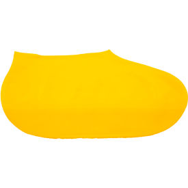 Disposable Shoe Covers, Large, Ankle Height, Yellow, 100 Pack