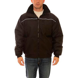 Size Men's Large, Polyester Quilted Liner, Attached Hood, Black