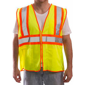 Type R Class 2 High Vis Two-Tone Safety Vest, Polyester Mesh, FL Yellow-Green, XXS-XS