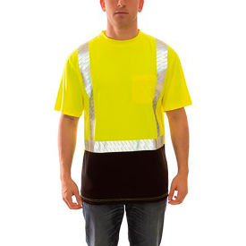 Class 2 Premium Pullover Hi Visibilty T-Shirt, Lime, Polyester, 3XL