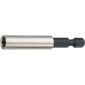 Vega 1/4 Mag Bit Holder x 2-3/8", Stainless + Gunmetal Grey Finish, S2 + Stainless Steel