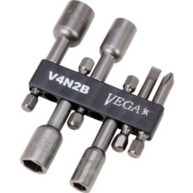 6pc Nutsetter and Power Bit Set, Gunmetal Grey, S2 Modified Steel