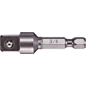 3/8 x 1/4 Hex Socket Adapter x 2" Pin, Gunmetal Grey, S2 Modified Steel
