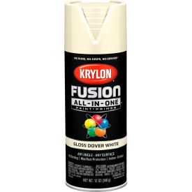 Fusion All-In -One Combination Aerosol Paint & Primer, Gloss Dover White, 12 oz. - Pkg Qty 6