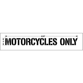 4" Motorcycles Only, PolyTough, Plastic, White