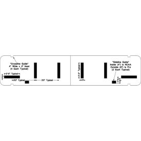 Deluxe Hash Mark Football Field Stencil, 1/8" Thick, PolyTough, Plastic, White