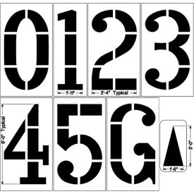 6' Football Field Stencil Kit, 1/8" Thick, PolyTough, Plastic, White