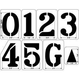 3' Football Stencil Kit, 1/8" Thick, PolyTough, Plastic, White