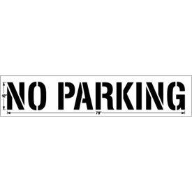 12" NO PARKING, 1/8" Thick, PolyTough, Plastic, White