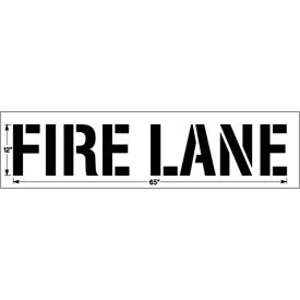 12" FIRE LANE, 1/8" Thick, PolyTough, Plastic, White