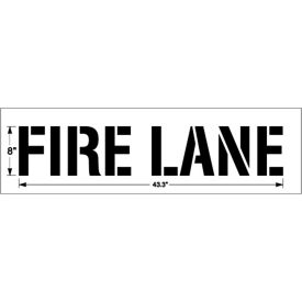 8" FIRE LANE, 1/8" Thick, PolyTough, Plastic, White