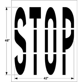 48" Federal STOP, 1/8" Thick, PolyTough Plastic White