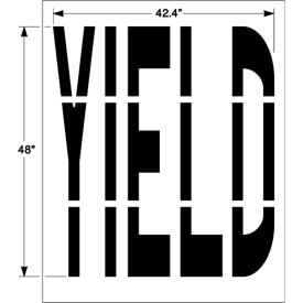 48" Federal YIELD, 1/8" Thick, PolyTough, Plastic, White