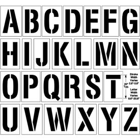 20" Complete Alphabet, 1/8" Thick, PolyTough, Plastic, White