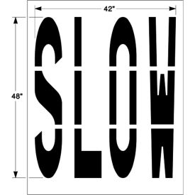 48" Federal SLOW, 1/8" Thick, PolyTough, Plastic, White