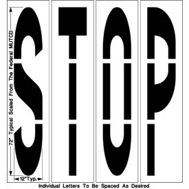 72" STOP Federal Style -1/8" Thick, PolyTough, Plastic, White