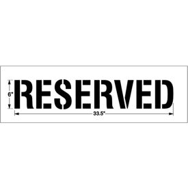 6" RESERVED, 1/8" Thick, PolyTough, Plastic, White